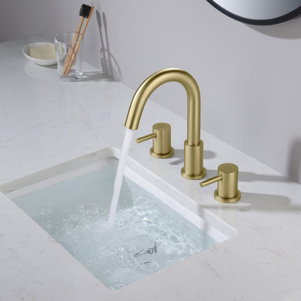 KIBI USA Circular Widespread Bathroom Faucet with Drain Assembly & Reviews Wayfair